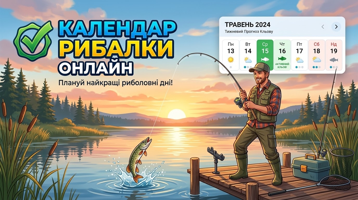 Календар рибалки липень 2026: коли і на що клює – найкращий улов тобі!