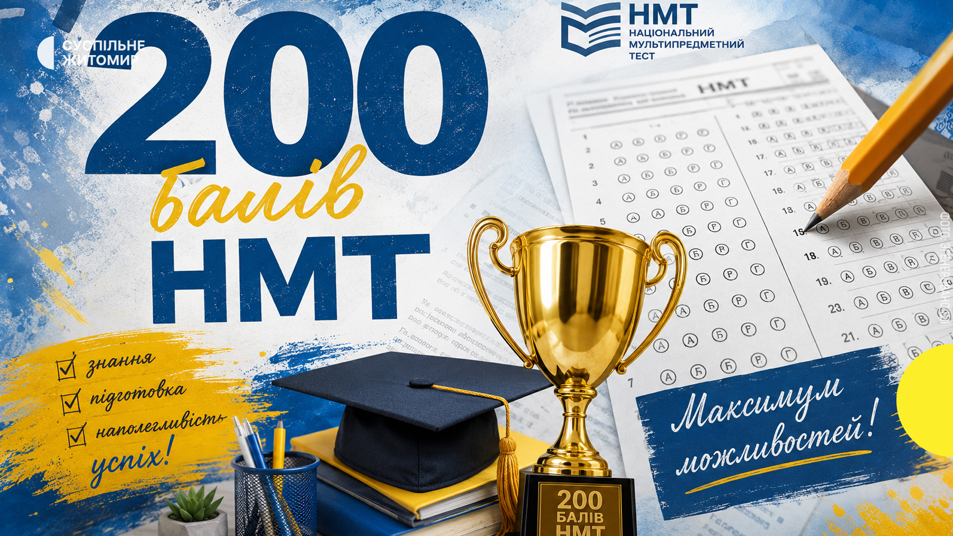 На Житомирщині 94 учасники НМТ отримали 200 балів, двоє склали на максимум три предмети